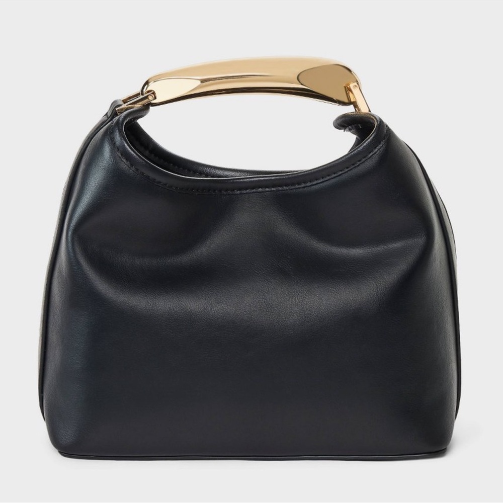Mini Slouchy Handbag - A New Day™ Black:
Magnetic Closure, Metal Handle.